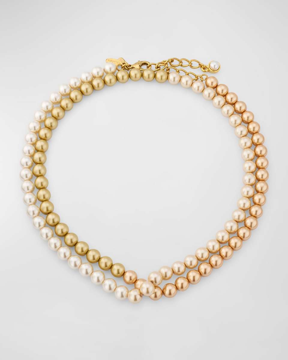 Long Pearly Necklace, 35"L